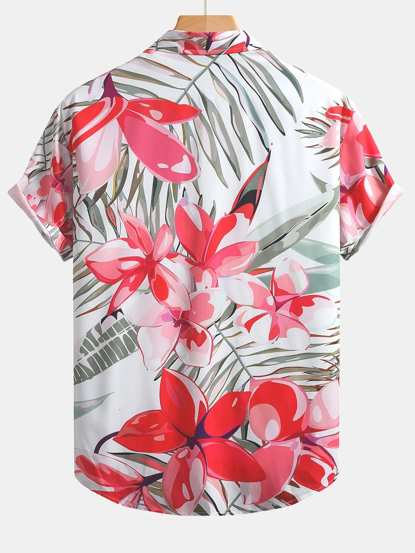 Melchor® | Flower Plants Print Button Up Shirt & Swim Shorts - Image 3
