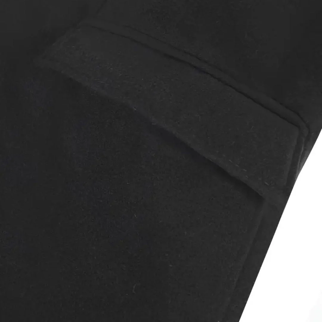 Melchor® | Men’s Black Trench Coat With Flap Pocket - Image 5