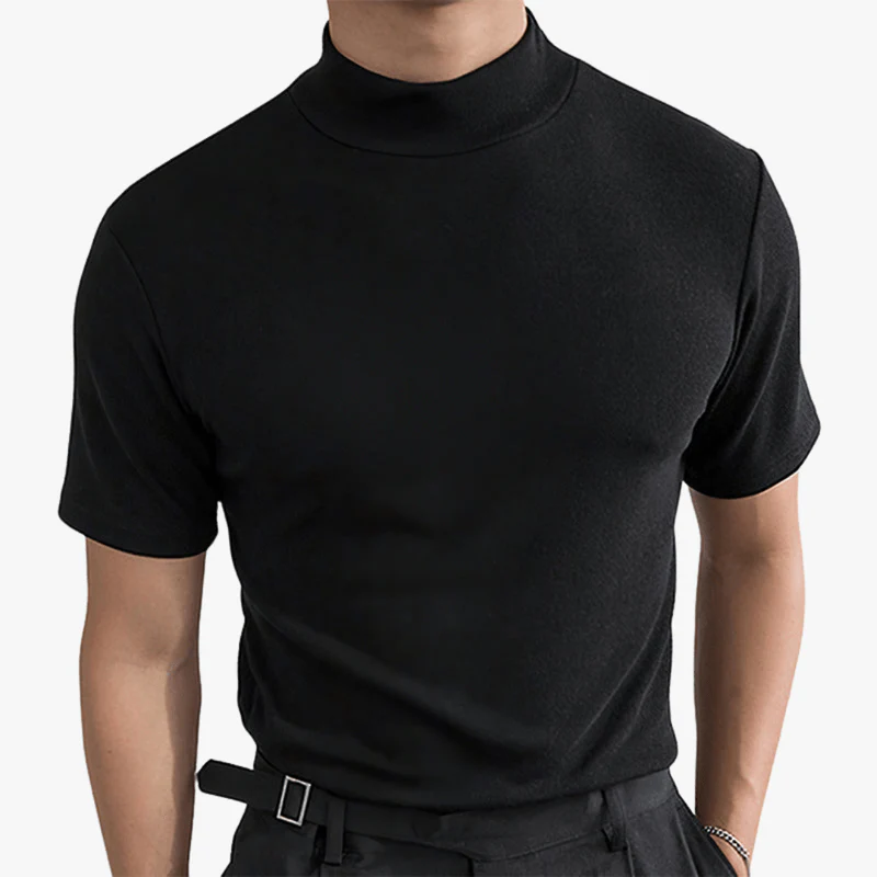 Melchor | Premium Men's High Neck T-Shirt - Image 3