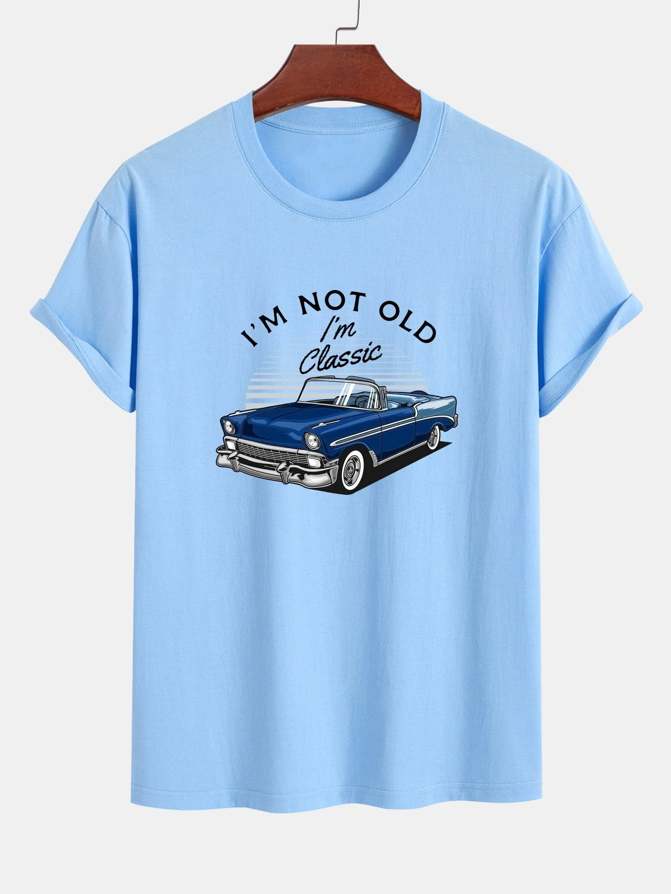 Mencio® | Car Slogan Print Cotton T-Shirt - Image 14