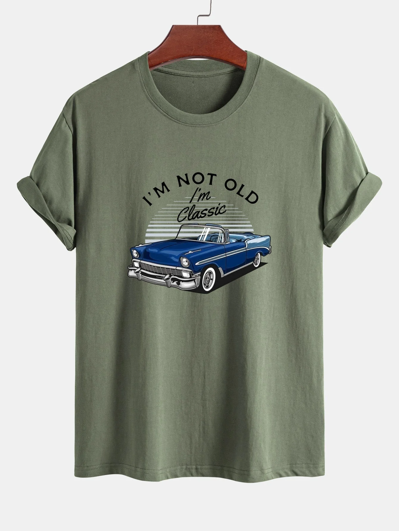 Mencio® | Car Slogan Print Cotton T-Shirt - Image 15