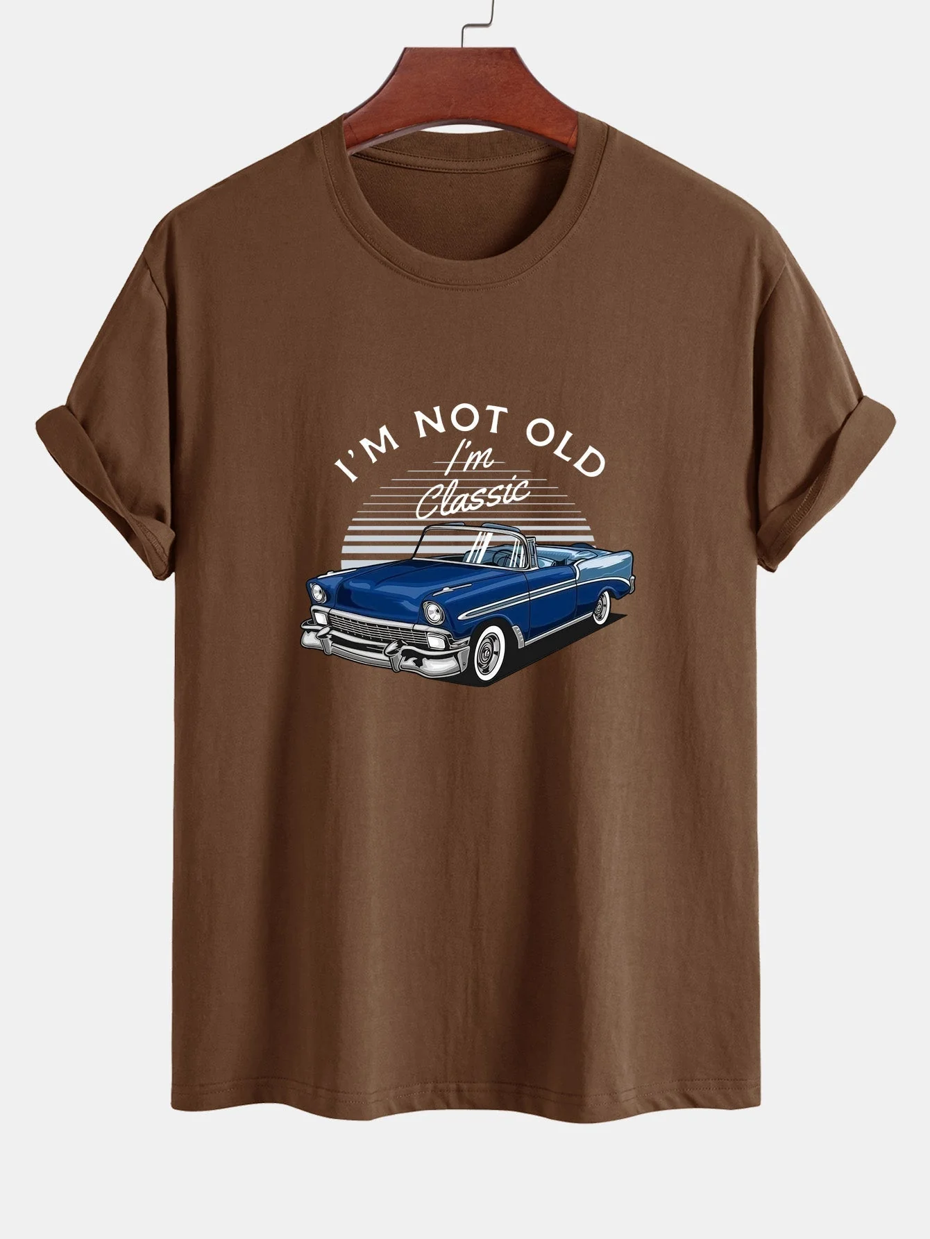 Mencio® | Car Slogan Print Cotton T-Shirt - Image 2