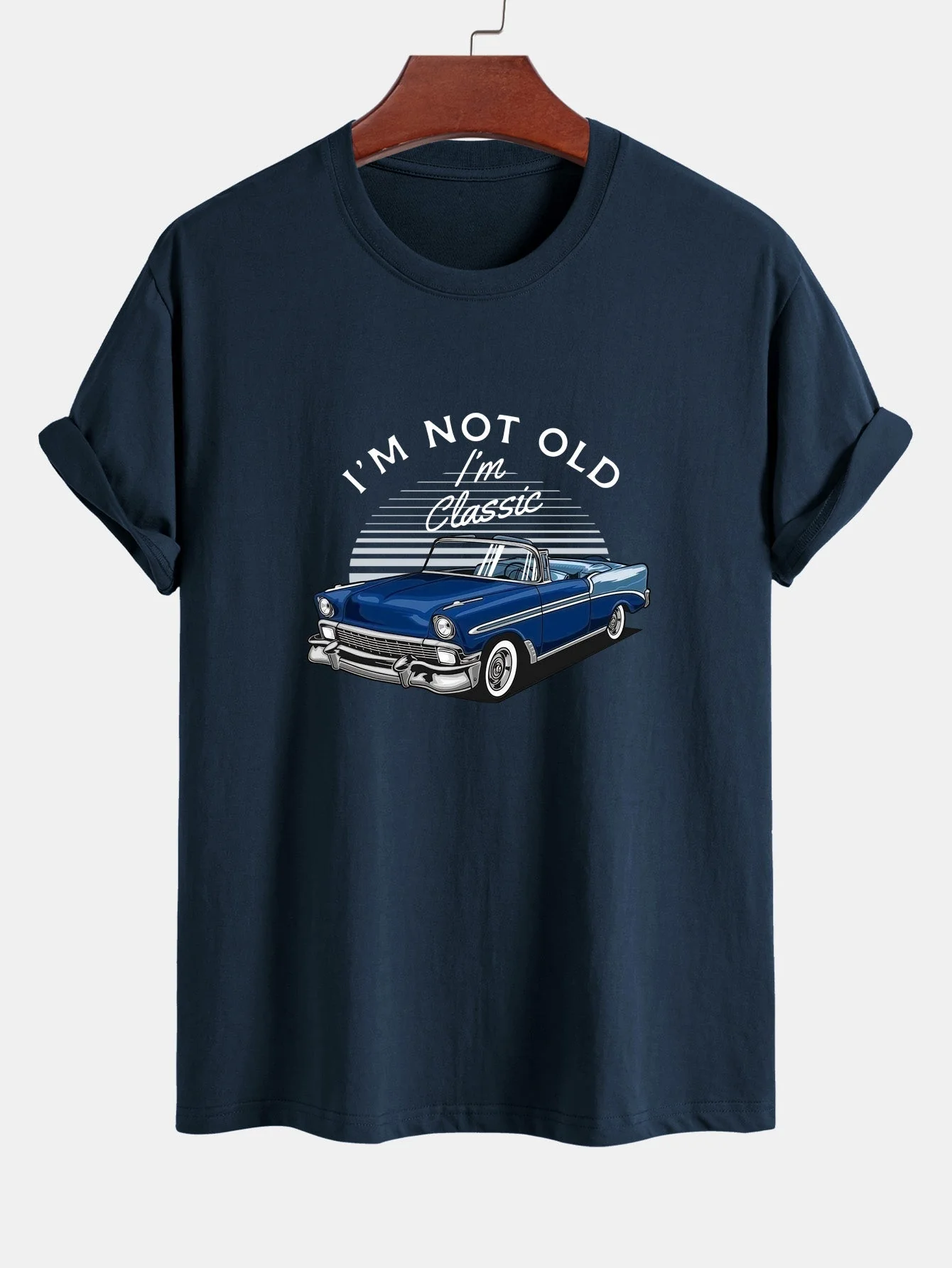 Mencio® | Car Slogan Print Cotton T-Shirt - Image 3