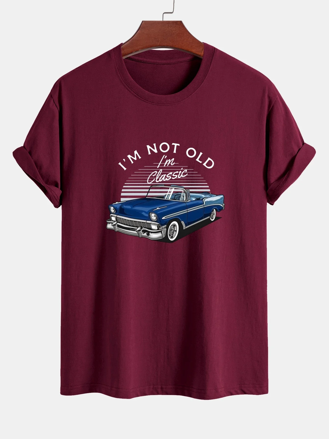 Mencio® | Car Slogan Print Cotton T-Shirt - Image 7