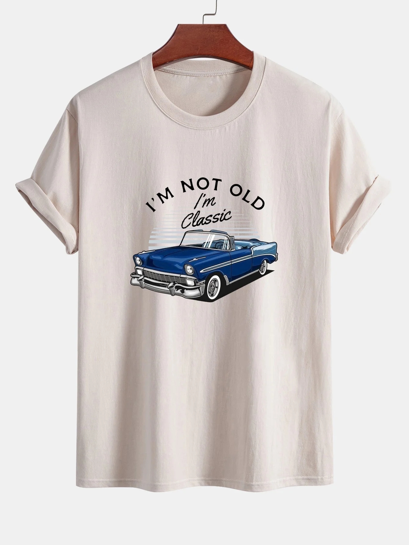 Mencio® | Car Slogan Print Cotton T-Shirt - Image 9