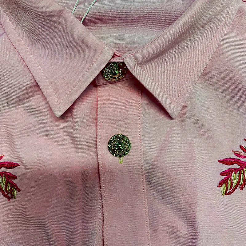 Men's American Retro Western Style Cotn Blend Embroidered Long Sleeve Shirt - Image 4