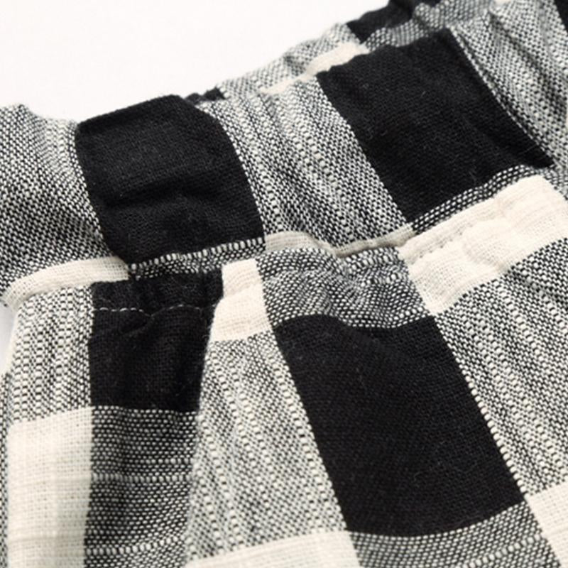 Men's Casal Cotn Linen Stripe Elastic Waist Straight Shorts - Image 9