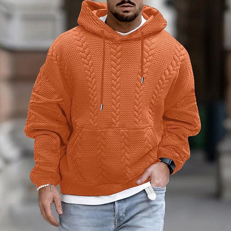Men's Casual Printed Kangaroo Pocket Long Sleeve Hoodie - Image 3