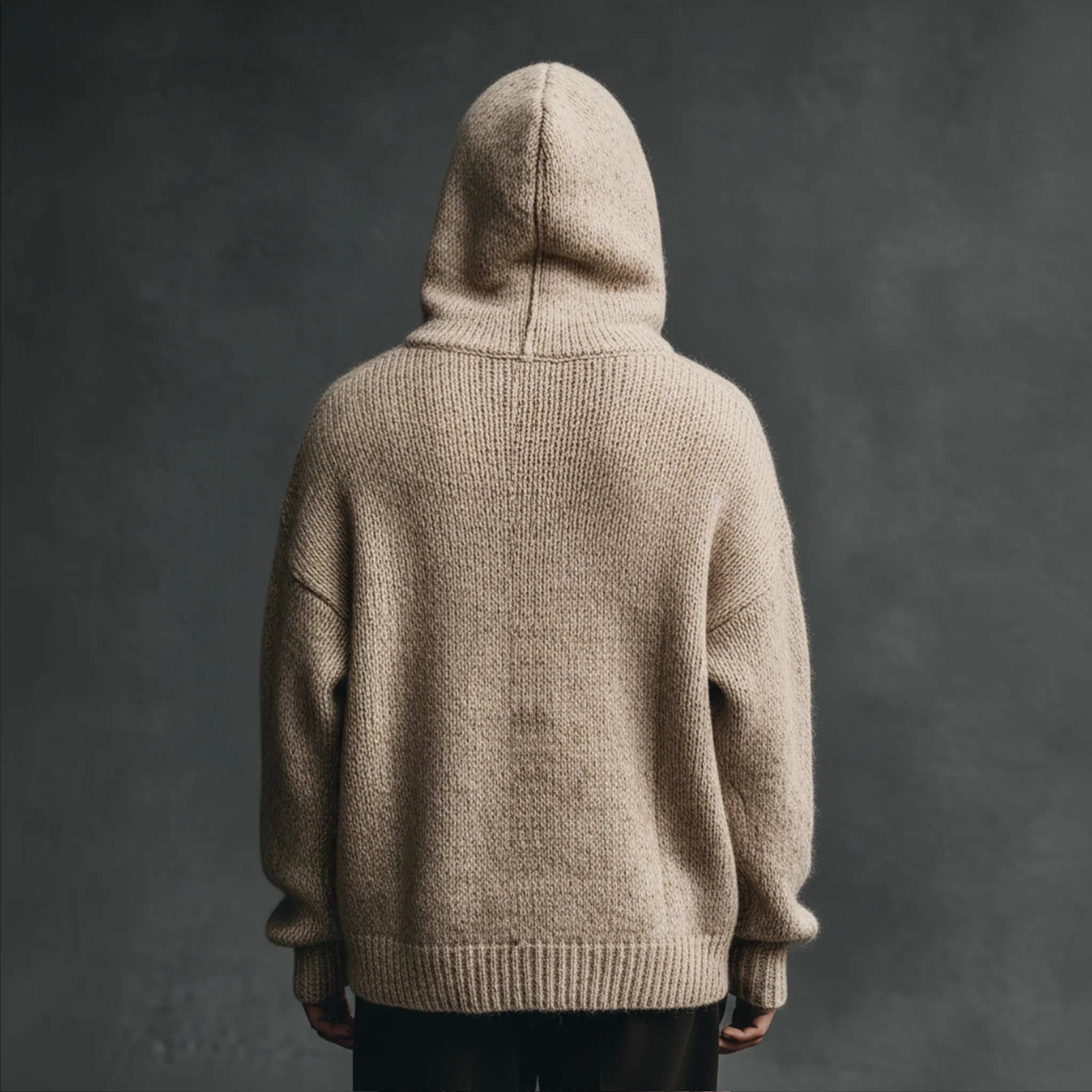 Men's Classic Casal Hooded Loose Sweater - Image 3