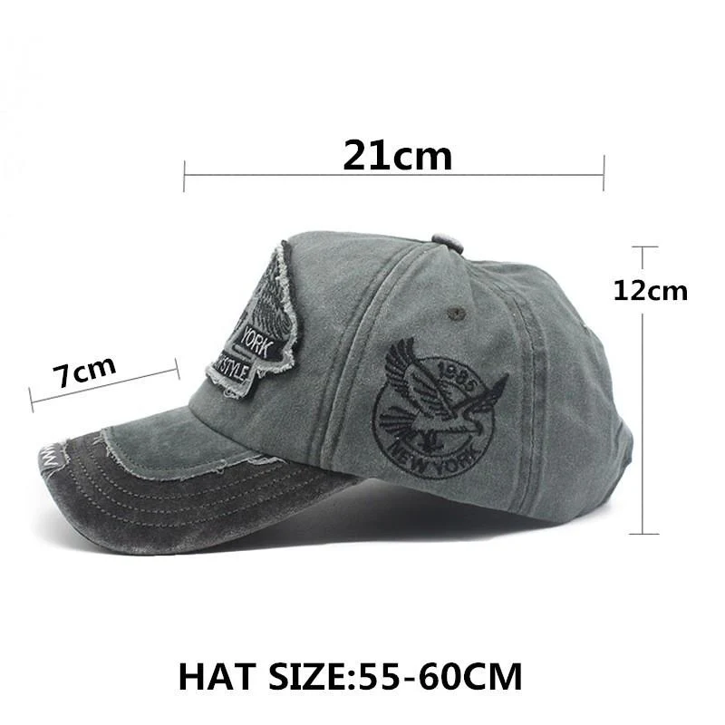 Men's Embroidery Washed Old Hat - Image 3