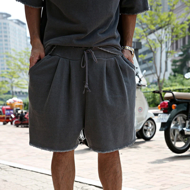 Men's Fashion Loose Short Sleeve T-shirt and Shorts Set - Image 7