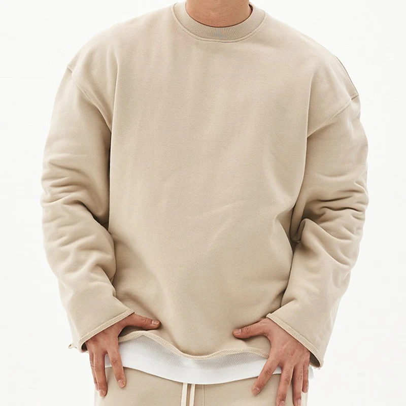 Men's Fashion Solid Color Loose Fit Sweatshirt - Image 13