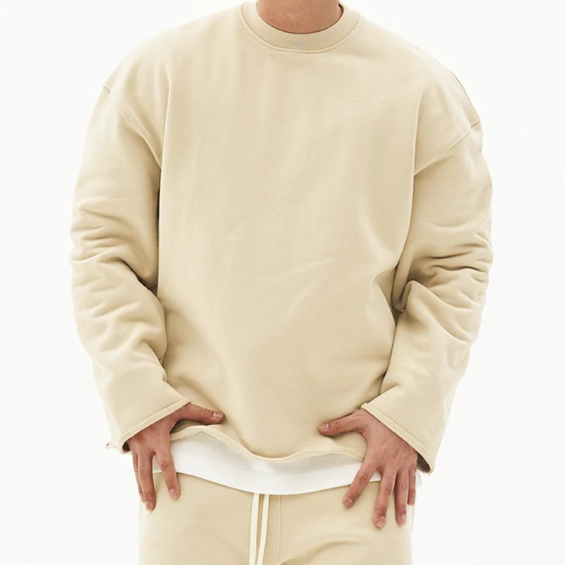 Men's Fashion Solid Color Loose Fit Sweatshirt - Image 15