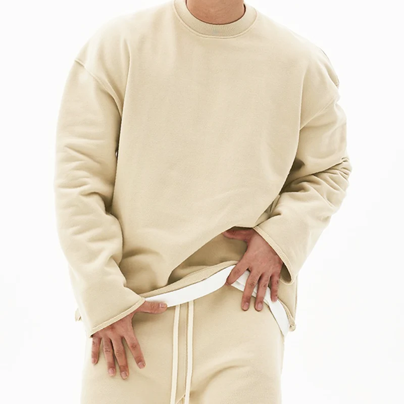 Men's Fashion Solid Color Loose Fit Sweatshirt - Image 2