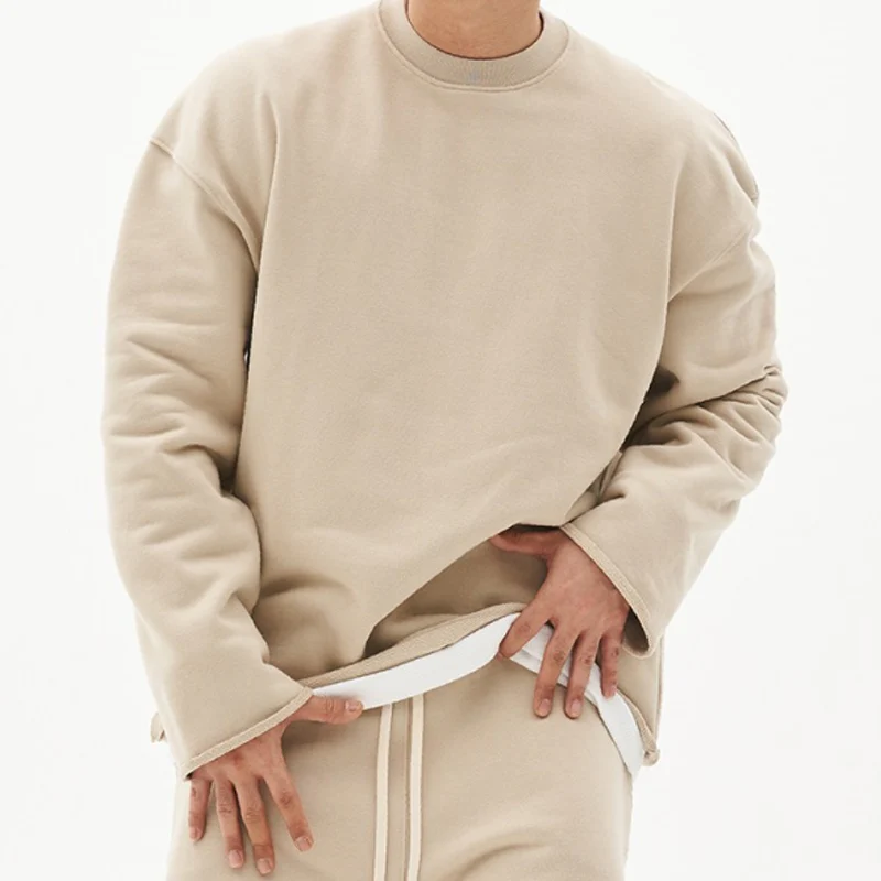 Men's Fashion Solid Color Loose Fit Sweatshirt - Image 6