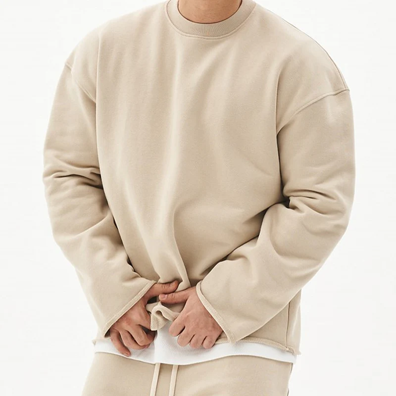 Men's Fashion Solid Color Loose Fit Sweatshirt - Image 7