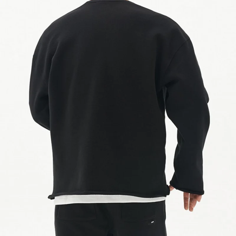 Men's Fashion Solid Color Loose Fit Sweatshirt - Image 9
