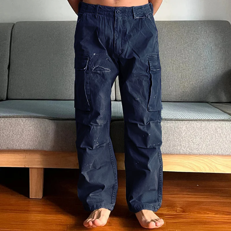 Men's Loose Large Pocket Wear-resistant Cargo Paratrooper Pants - Image 10