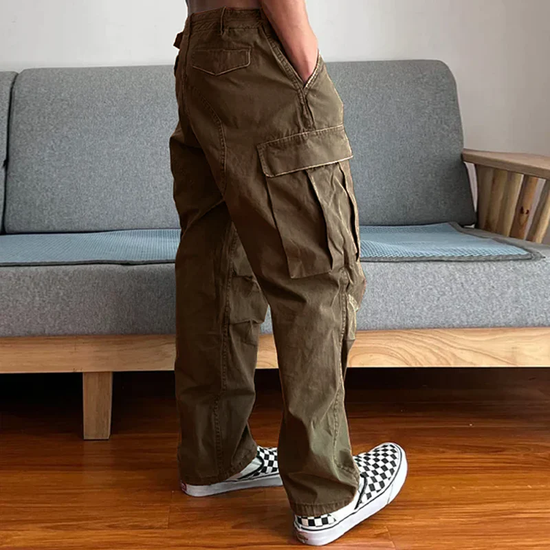 Men's Loose Large Pocket Wear-resistant Cargo Paratrooper Pants - Image 5