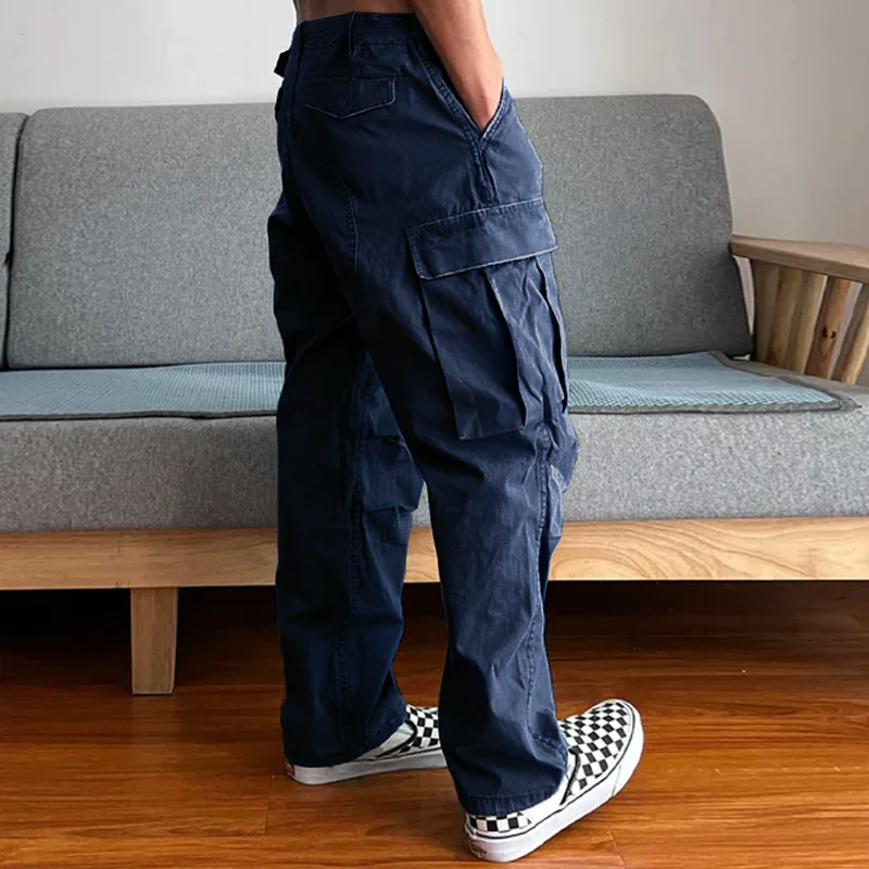 Men's Loose Large Pocket Wear-resistant Cargo Paratrooper Pants - Image 7