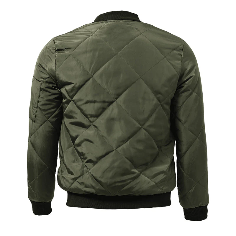 Men's Padded Stand Collar Solid Color Thermal Padded Jacket - Image 5