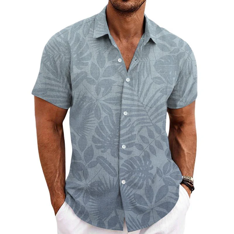 Men's Printed Hawaiian Short Sleeve Shirt - Image 3