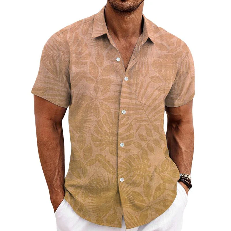 Men's Printed Hawaiian Short Sleeve Shirt - Image 5