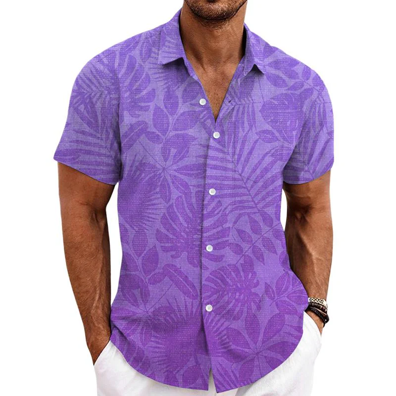 Men's Printed Hawaiian Short Sleeve Shirt - Image 6