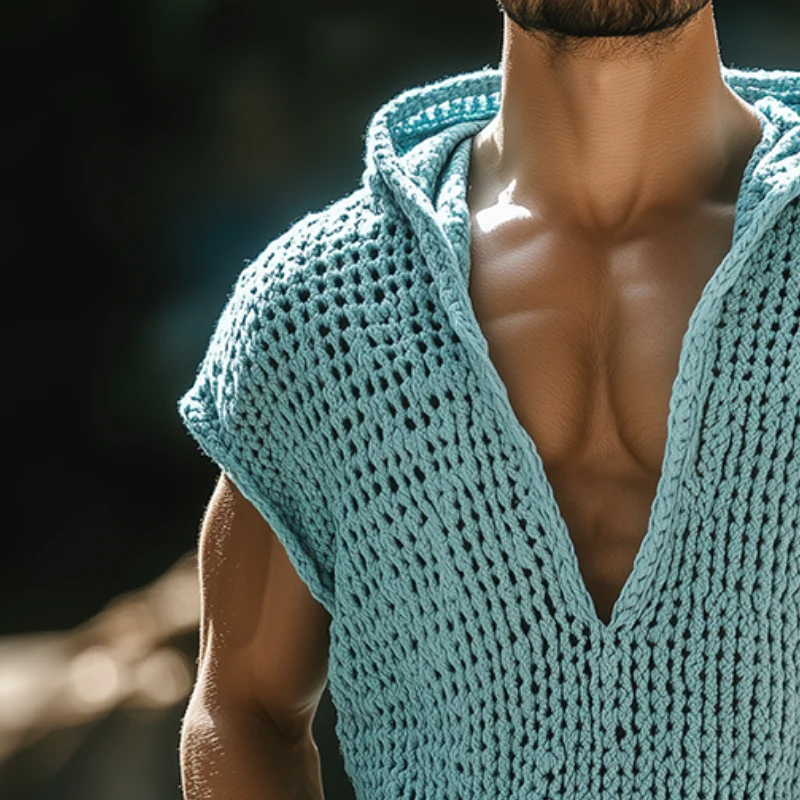Men's Retro Casalnit Hooded Tank p - Image 3
