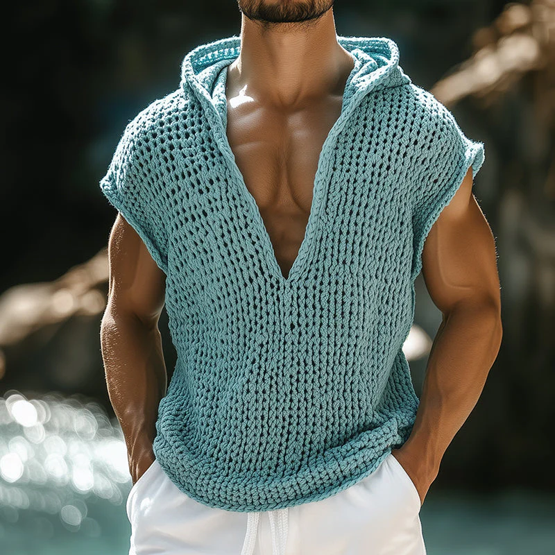 Men's Retro Casalnit Hooded Tank p - Image 4