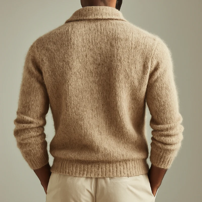 Men's Retro Casalnitted Lapel Sweater Cardigan - Image 2