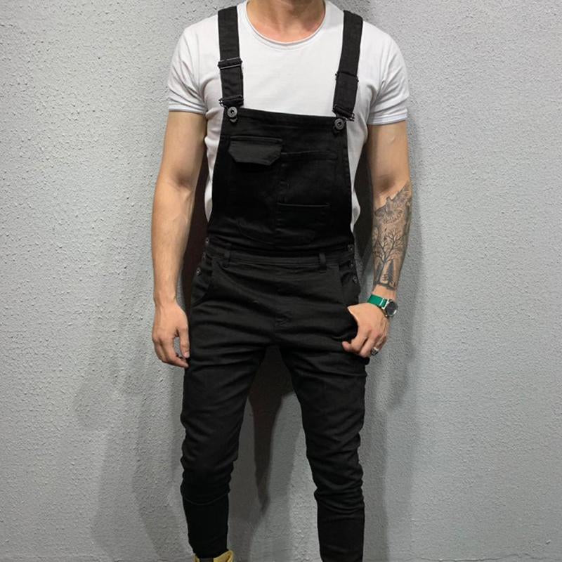 Men's Solid Color DeniOveralls - Image 4