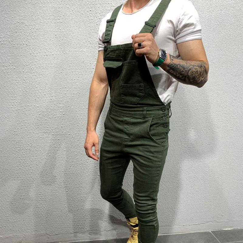 Men's Solid Color DeniOveralls - Image 6