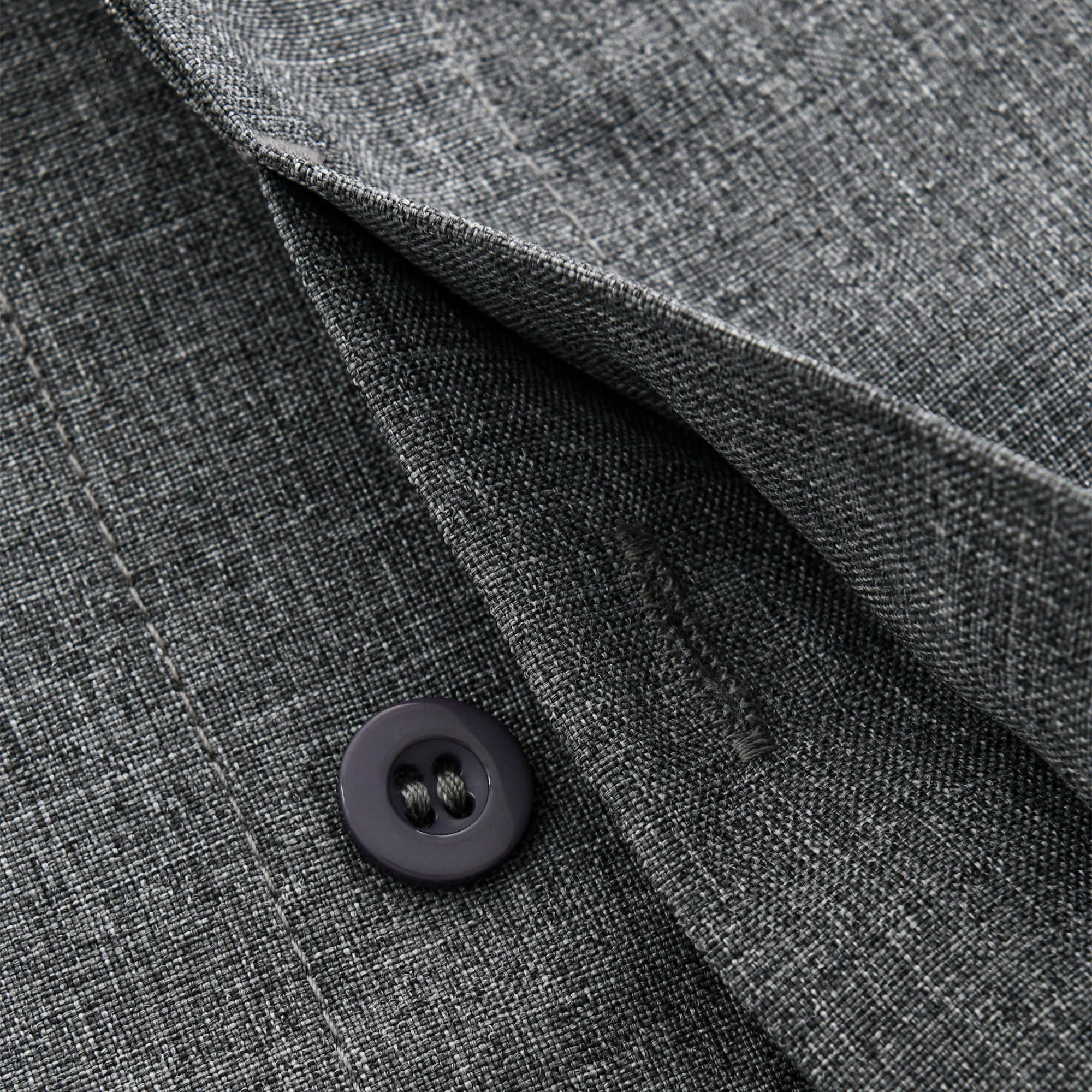 Men's Solid Color Lapel Cotn Linen Short Sleeve Shirt - Image 2