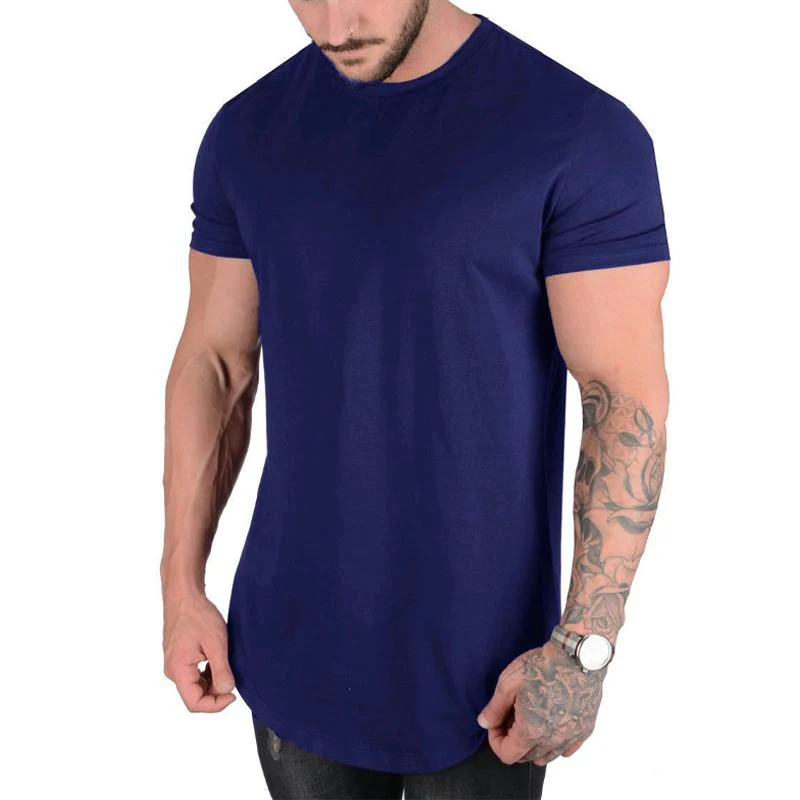 Men's Solid Color Loose Rond Neck Short Sleeve T-Shirt - Image 14