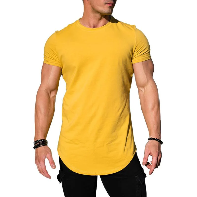 Men's Solid Color Loose Rond Neck Short Sleeve T-Shirt - Image 4