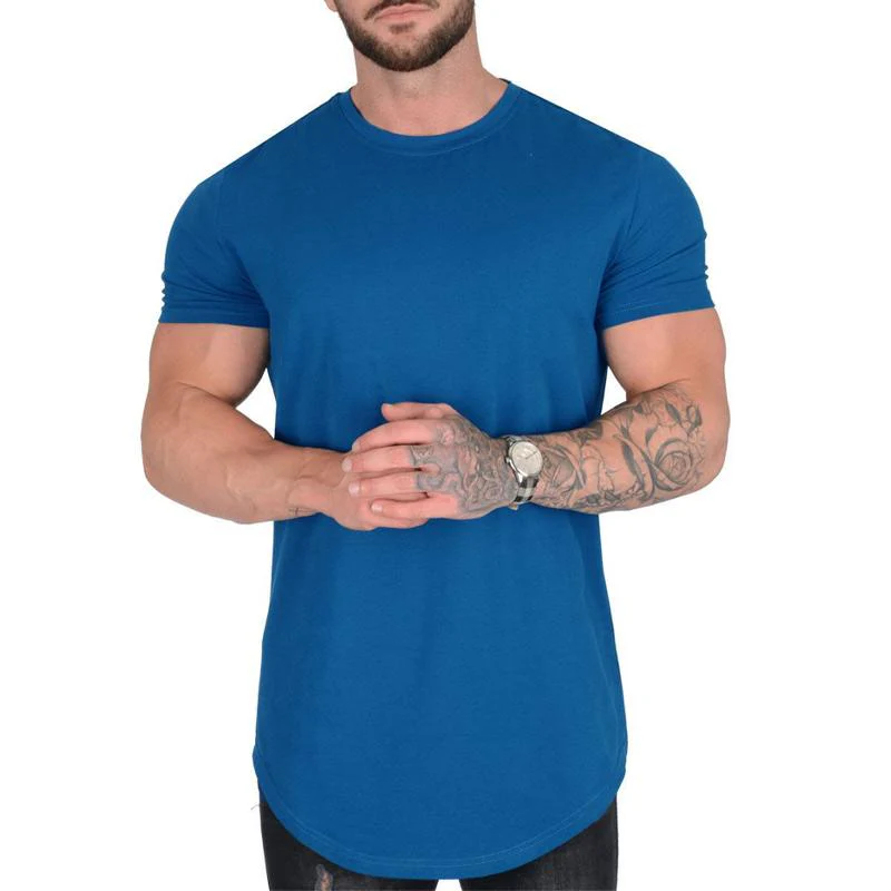 Men's Solid Color Loose Rond Neck Short Sleeve T-Shirt - Image 5