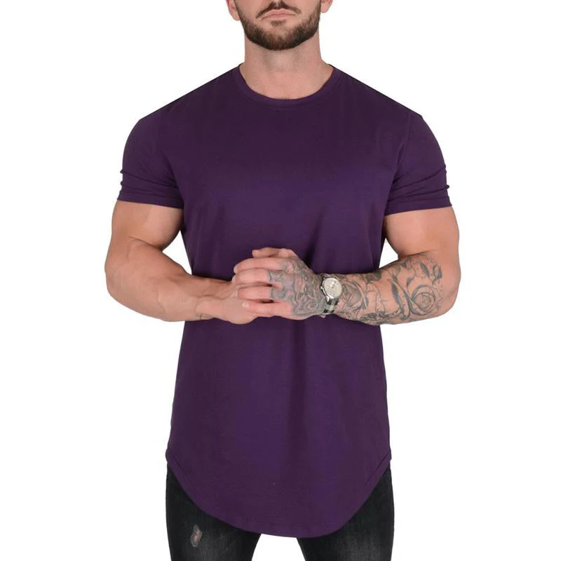 Men's Solid Color Loose Rond Neck Short Sleeve T-Shirt - Image 6