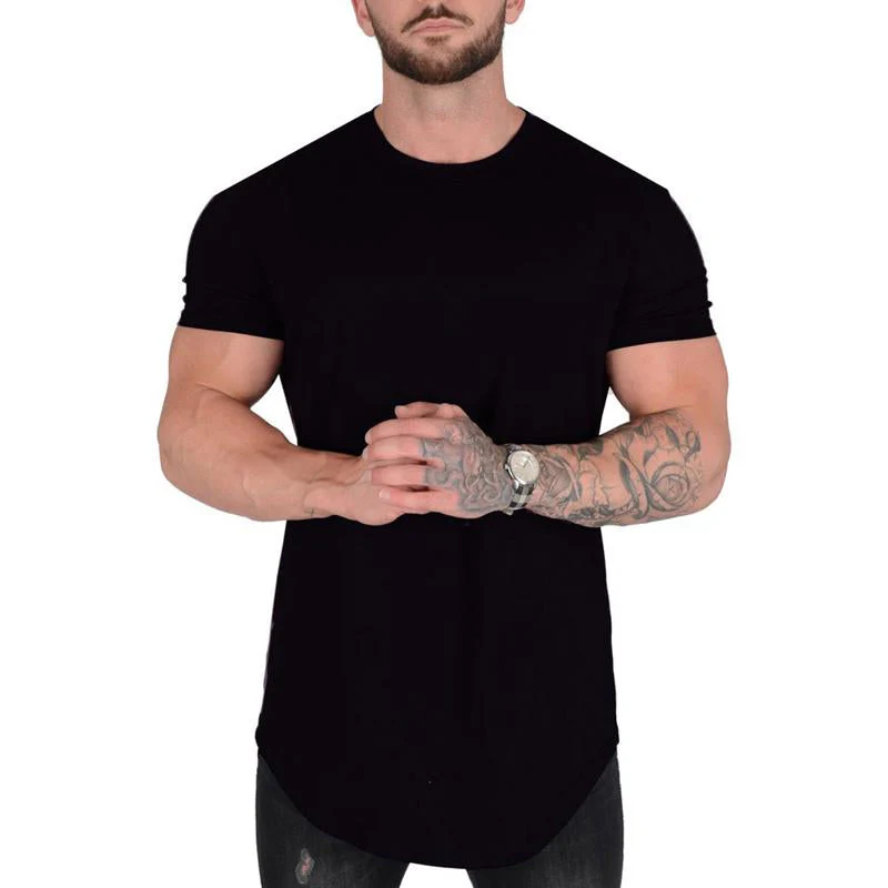 Men's Solid Color Loose Rond Neck Short Sleeve T-Shirt - Image 8