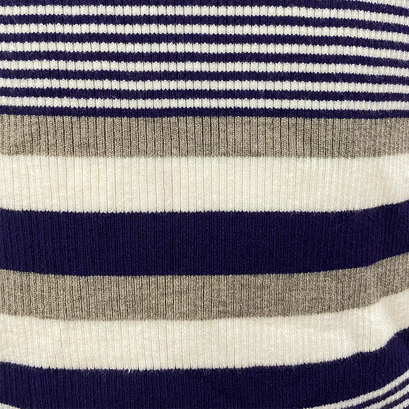 Men's Spring and Smmer Casal Horizontal Stripenit Short Sleeve T-ShirtK - Image 6