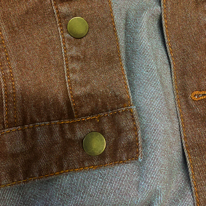 Men's Vine Casal Solid Color Washed DeniJacket - Image 6