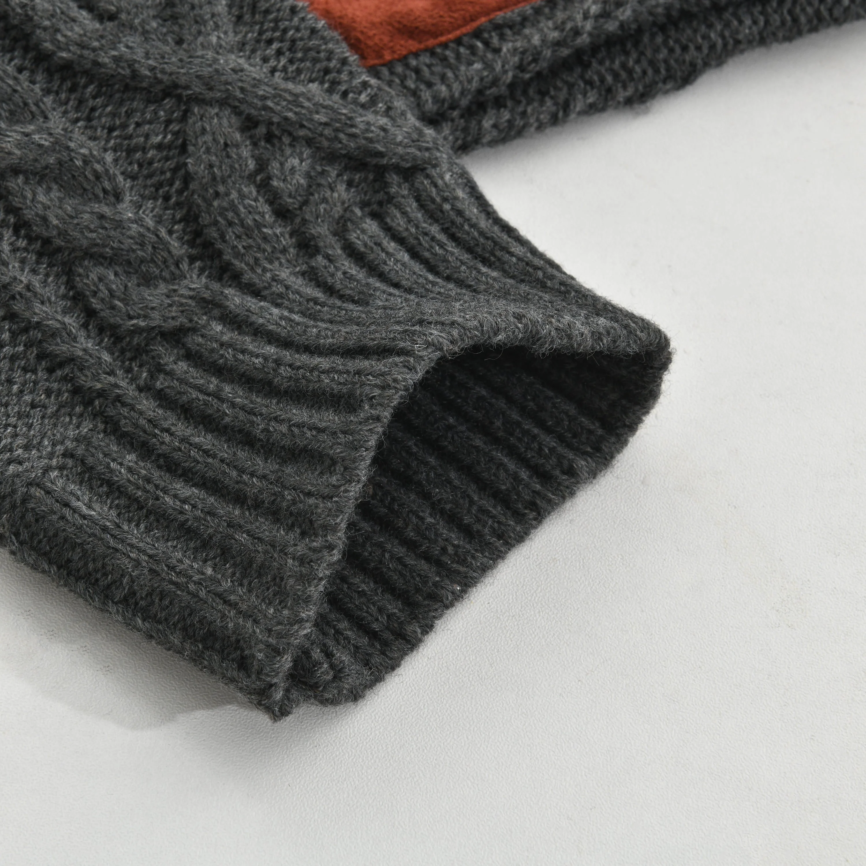 Men's Vine Stand Collarnitted Cable Sweater - Image 3