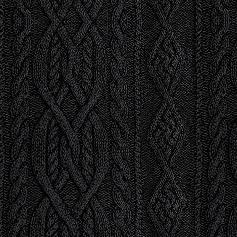 Men's Vine Stand Collarnitted Cable Sweater - Image 8