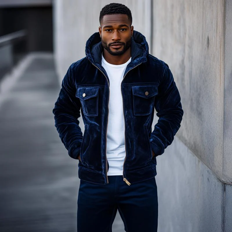 Men's Vine Velvetlti-Pocketipper SliFit Hooded Jacket - Image 2