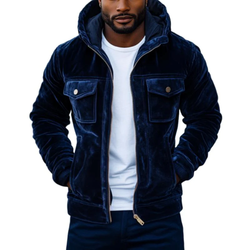Men's Vine Velvetlti-Pocketipper SliFit Hooded Jacket - Image 3