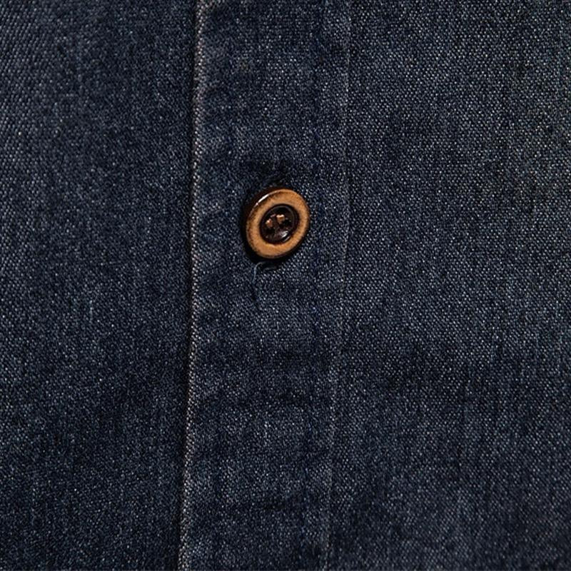 Men's Vine Washed Distressed DeniLapel Shirt - Image 5