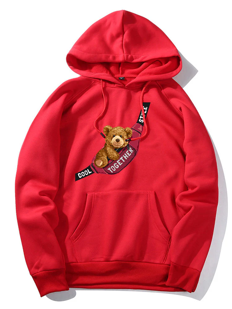 Mica | Shoulder Bag Bear Print Hoodie - Image 15