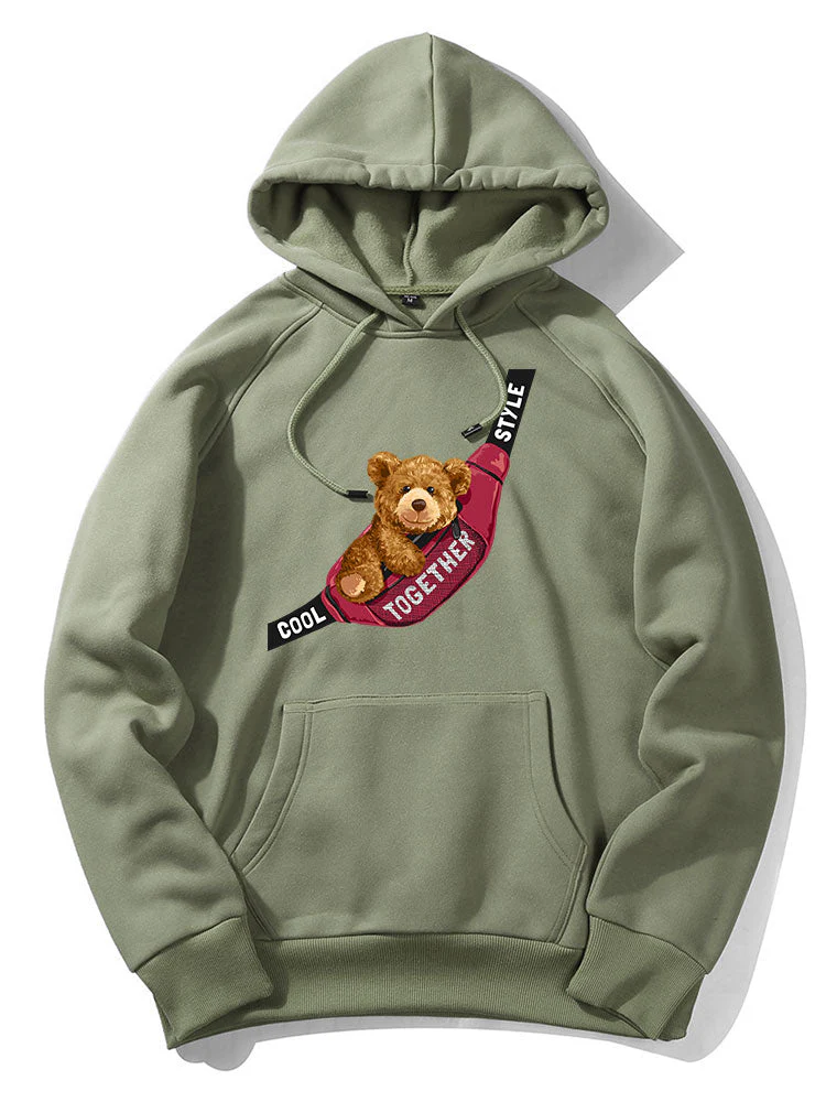 Mica | Shoulder Bag Bear Print Hoodie - Image 2