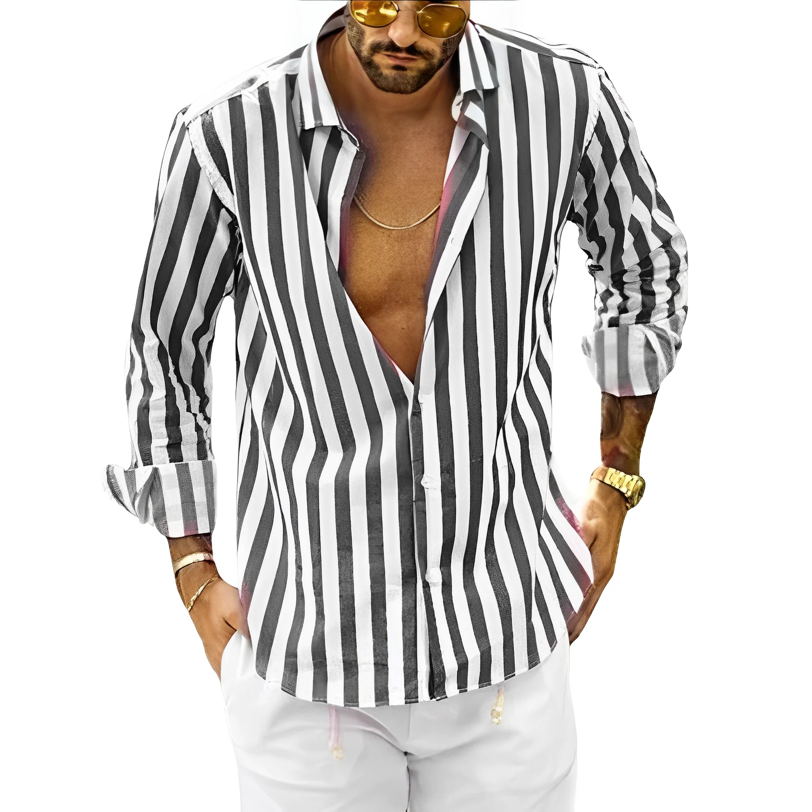 Michael® | Striped Men'S Shirt For Summer - Image 3