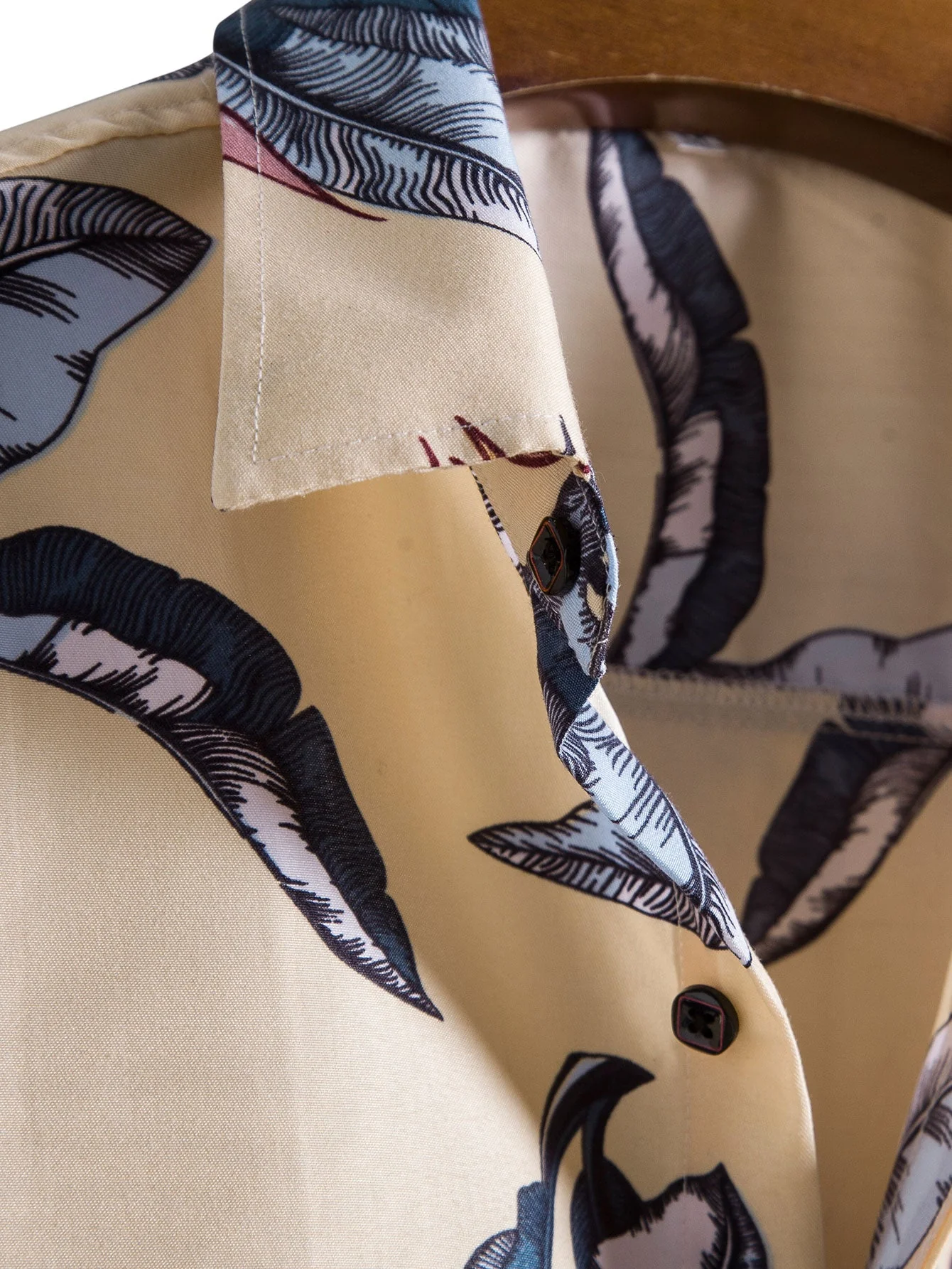 Michael® | Tropical Plants Print Button Up Shirt - Image 3